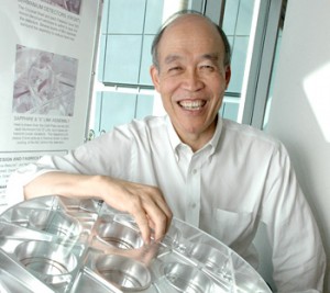Bob Lin with RHESSI instrument.